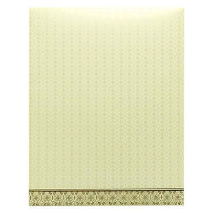 White Embossed Floral Invitation Card-King of Cards