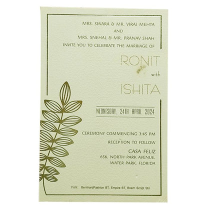 Grey Design Single Sheet Invitation Card-King of Cards