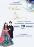 Navy Blue Blush Caricature Wedding Invitation-AACAR005