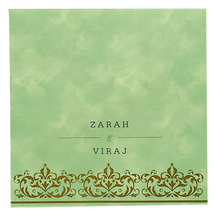 Green Shade Single Sheet Invitation Card-King of Cards