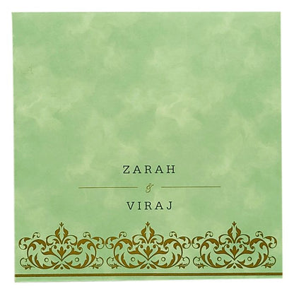 Green Shade Single Sheet Invitation Card-King of Cards