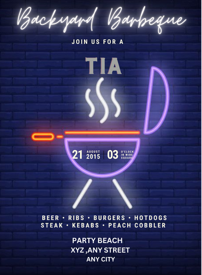 Neon Backyard Barbeque Party-AABBQ012