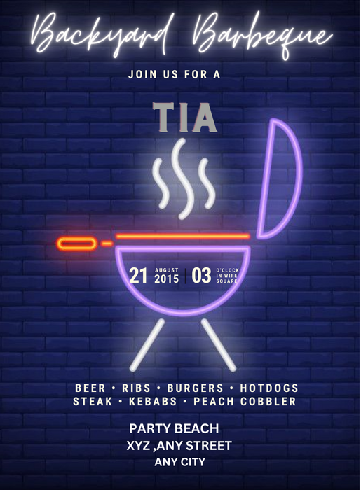 Neon Backyard Barbeque Party-AABBQ012