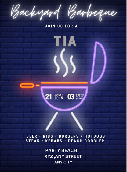 Neon Backyard Barbeque Party-AABBQ012