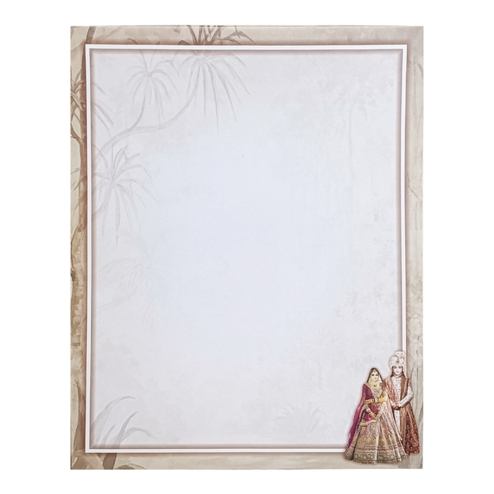 Beige  Bride And Groom Invitation Card-King of Cards