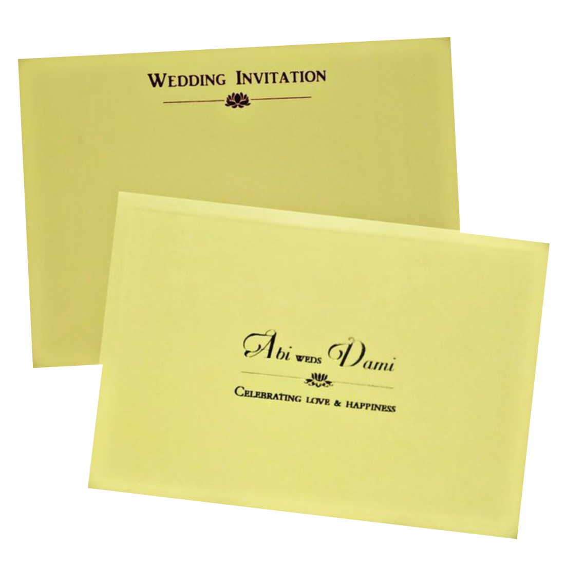 Cream Stiff Board Padded Invitation-KNPR3501C