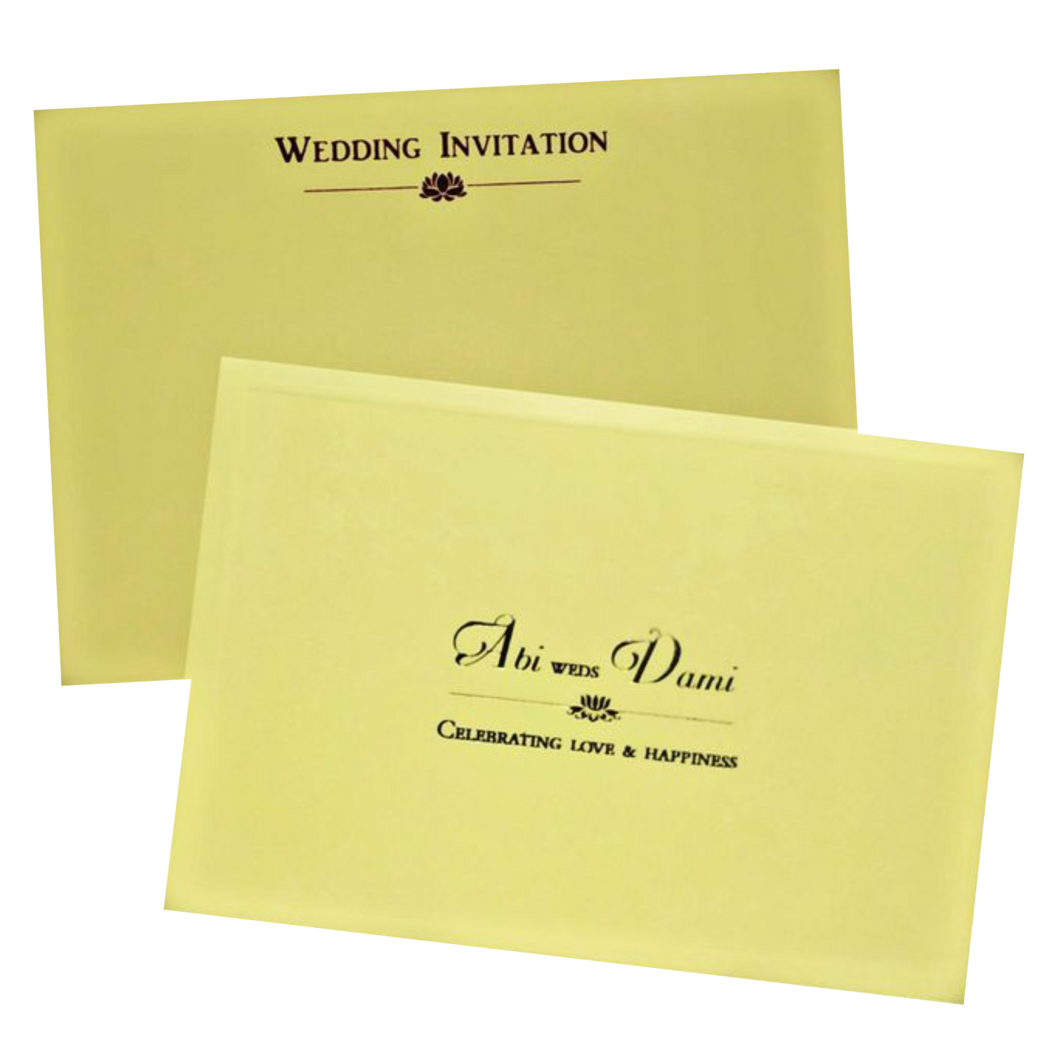 Cream Stiff Board Padded Invitation-KNPR3501C
