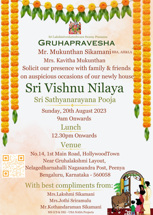 Beautiful Floral House Warming Invitation-AAHSE001