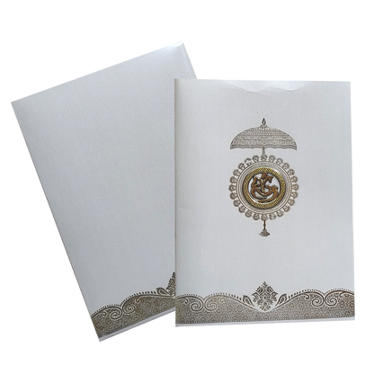 Grey Single Sheet Invitation Card-KNKTGY024