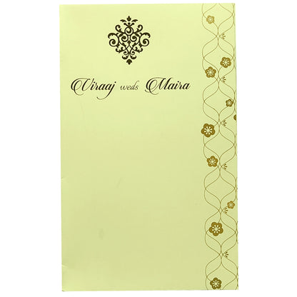 Cream Floral Invitation Card Design-KRC29882