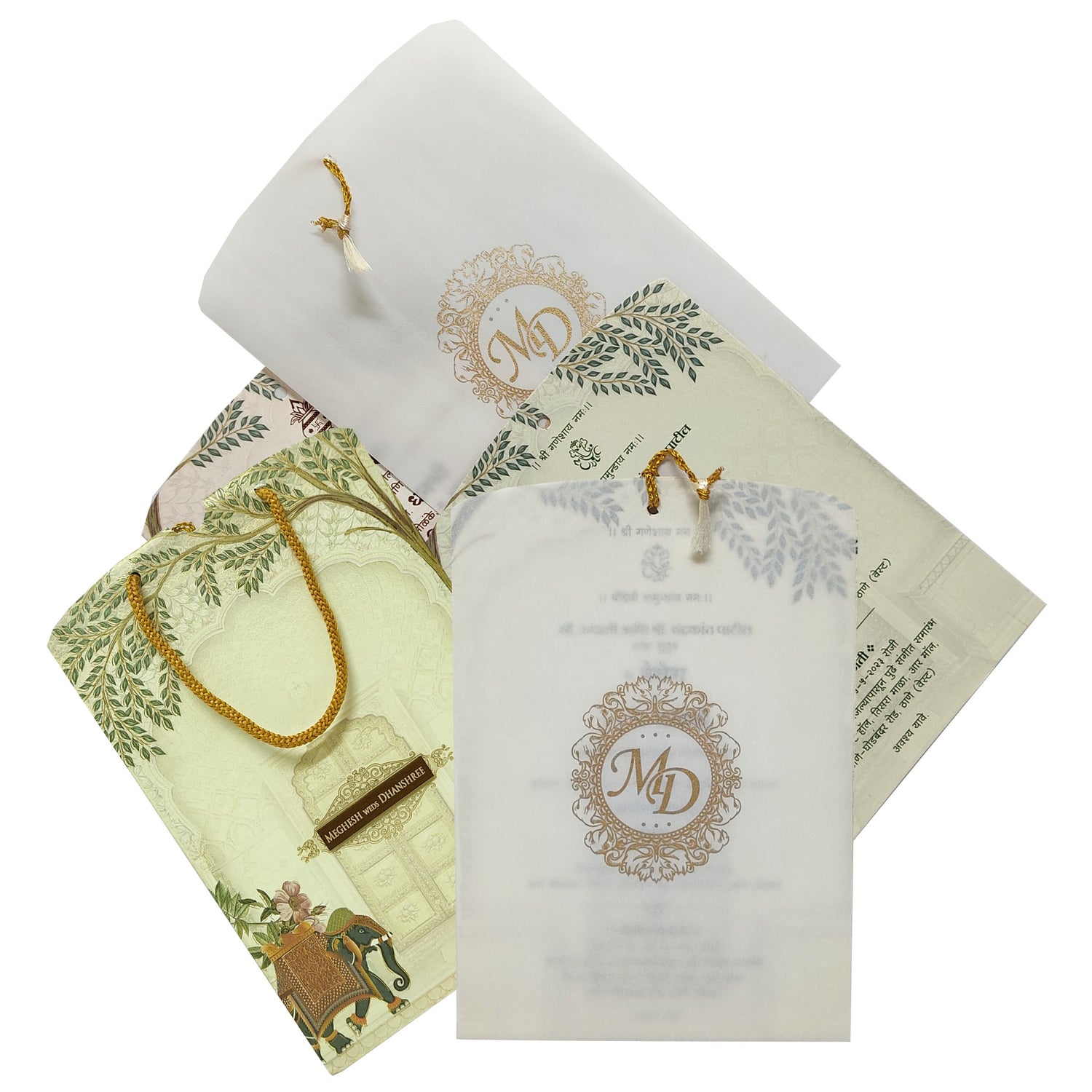 Celebrate in style with customized Pale Light Brown Wedding Card Order now! ?WhatsApp Support ?Express Delivery.