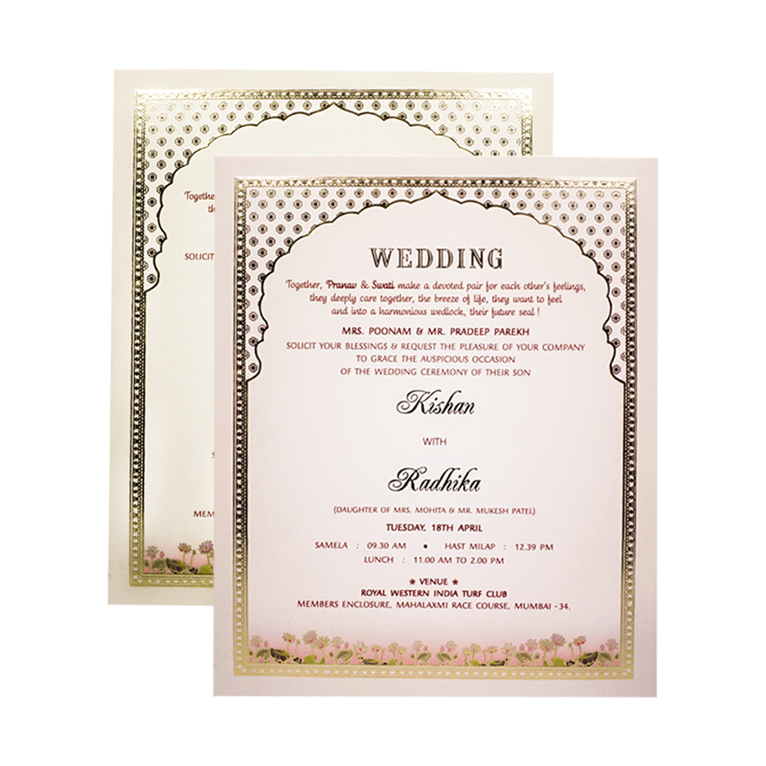 Pink Radha Krishna Wedding Invitation Box-KMMEX8340