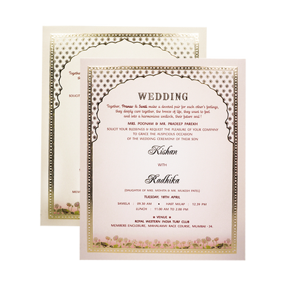 Buy Pink Radha Krishna Wedding Invitation Box