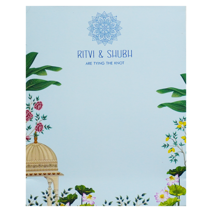 Pale Blue Tracing Sheet Invitation-King of Cards