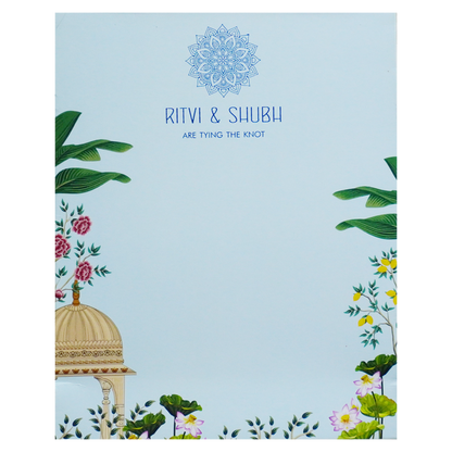 Pale Blue Tracing Sheet Invitation-King of Cards