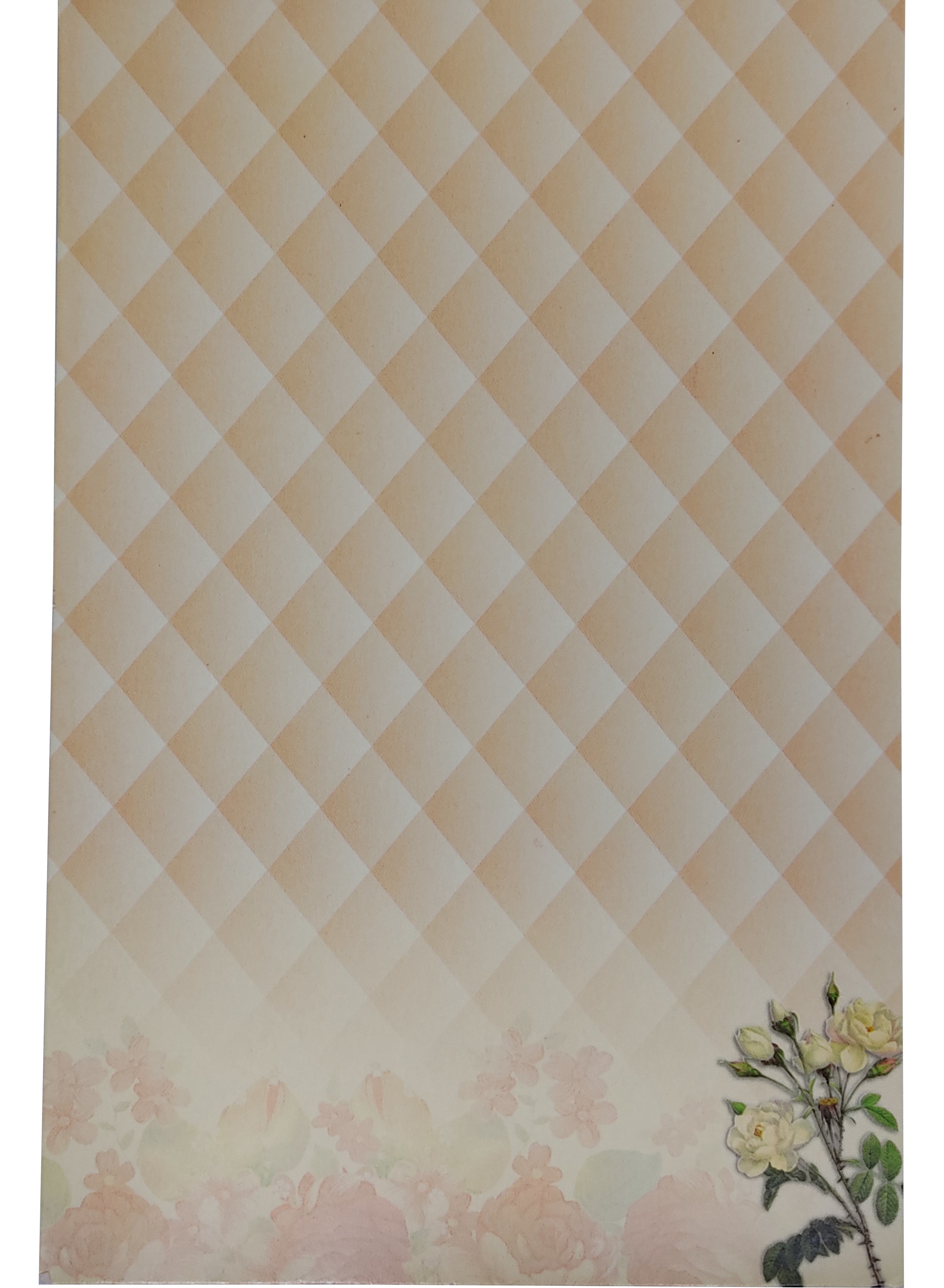 White Floral Single Sheet Invitation Card-KNS028GD