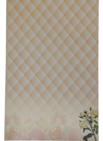 White Floral Single Sheet Invitation Card-KNS028GD
