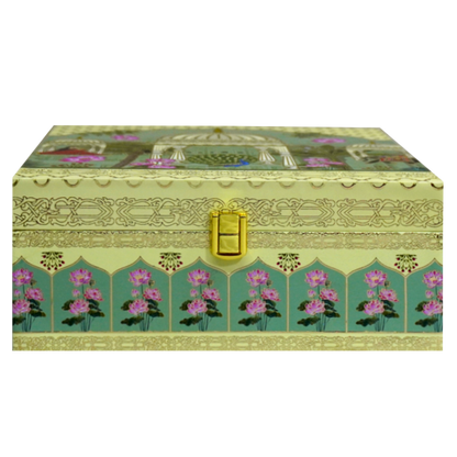 Pastel Peacock Elephant Box Wedding Invitation-KBX1303