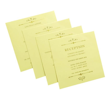 Cream Floral Invitation Card-King of Cards