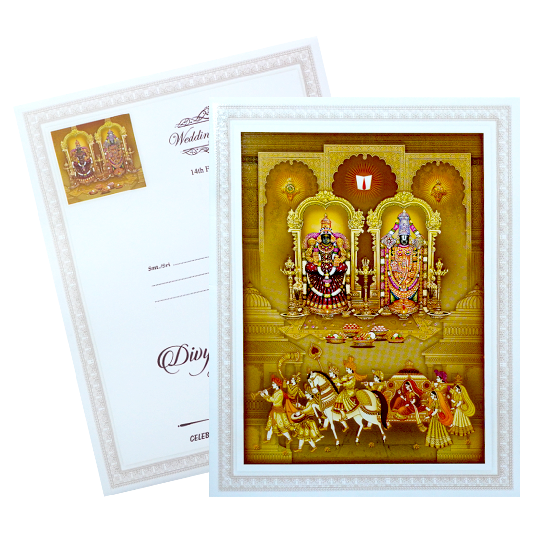 Balaji Padmavathi Invitation Card-KNKJ0028