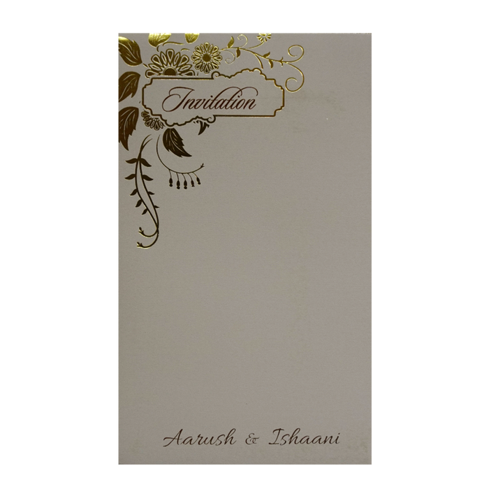 Beige Floral Single Card-King of Cards