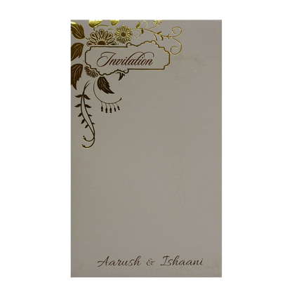 Beige Floral Single Card-King of Cards