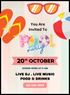 Orange Fun Pool Party Invitation-AAPPI026