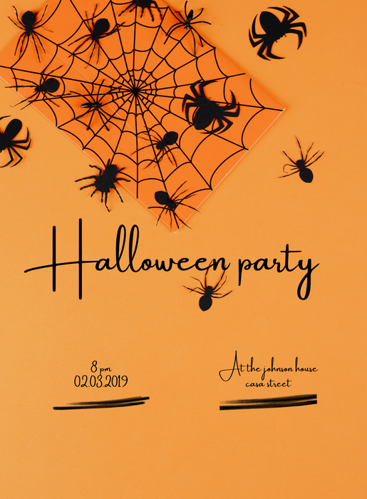 Orange Web Holloween-King of Cards