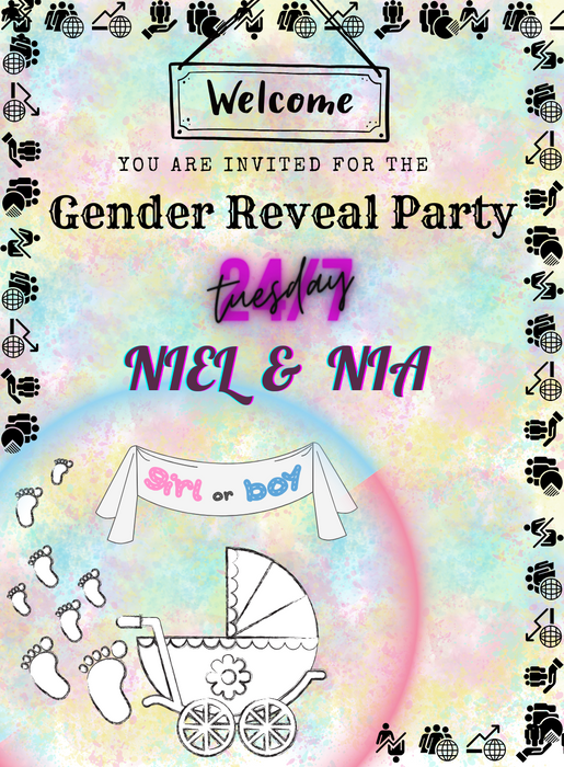 Colorful Stroller Gender Reveal-AAGRI005