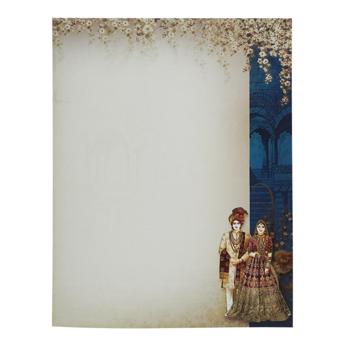 Blue Door Bride Groom Wedding Card Design-King of Cards