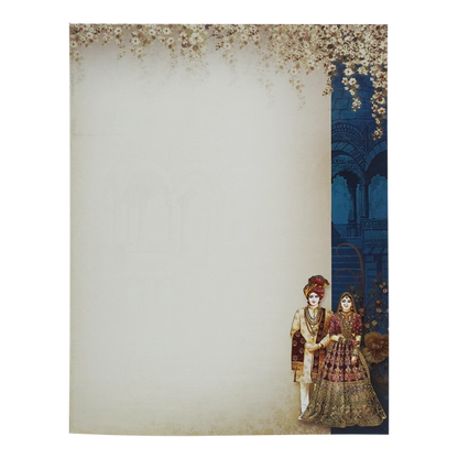 Blue Door Bride Groom Wedding Card Design-King of Cards