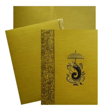 Golden Vinayaka Wedding Card-King of Cards