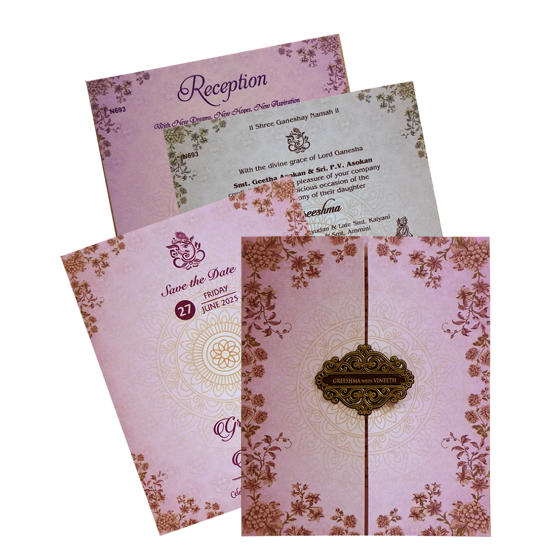 Pastel Pink Wedding Invitation-KVN06930