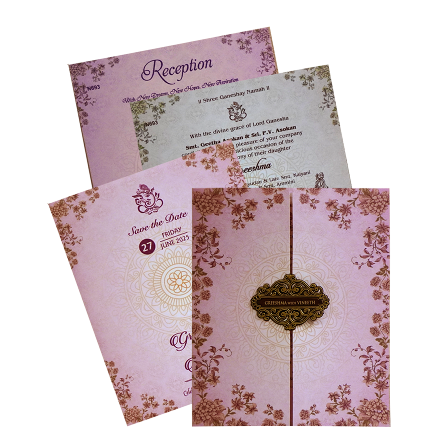 Pastel Pink Wedding Invitation-KVN06930