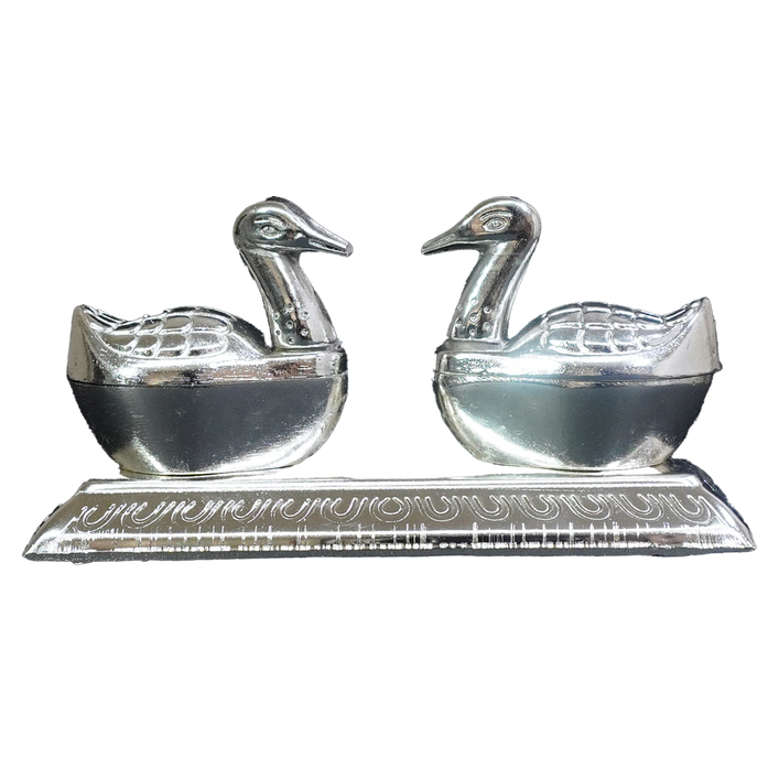 White Metal Duck Couple Idol-GRI0130