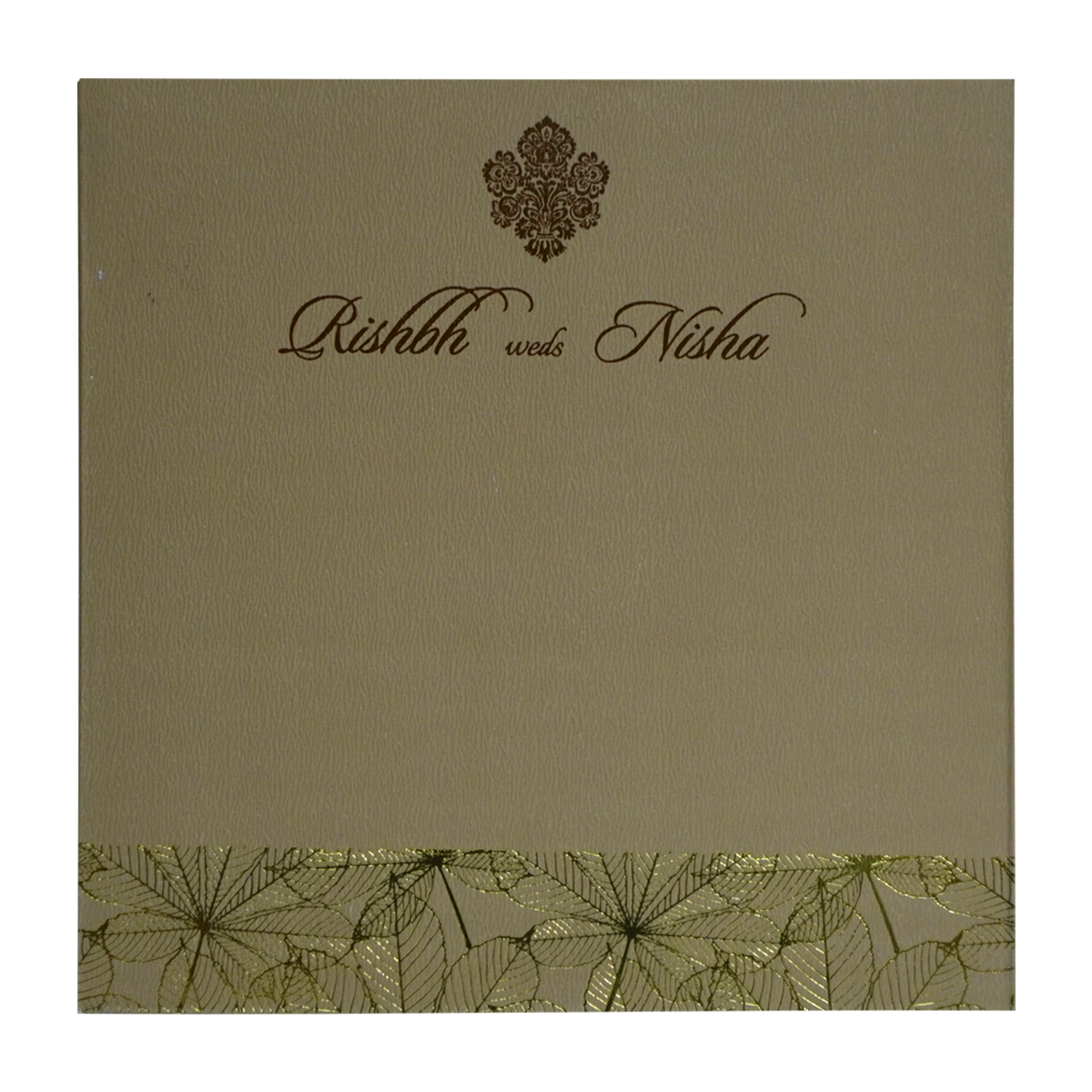 Pale Brown Wedding Invitation-KRC30272