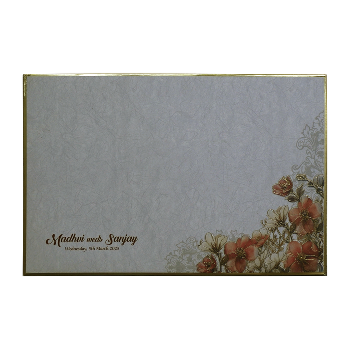 Grey Premium Embossed Invitation Card-King of Cards