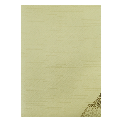 Green Gold Foil Ganesha Wedding Card-KNKR042N