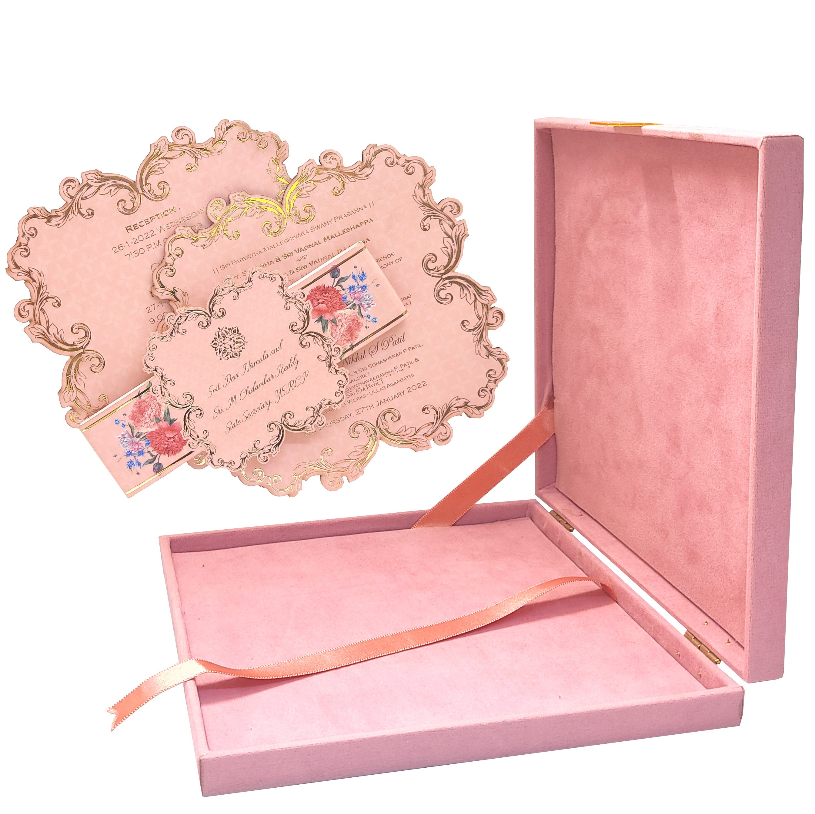 Pink Box Invitation Card – King of Cards
