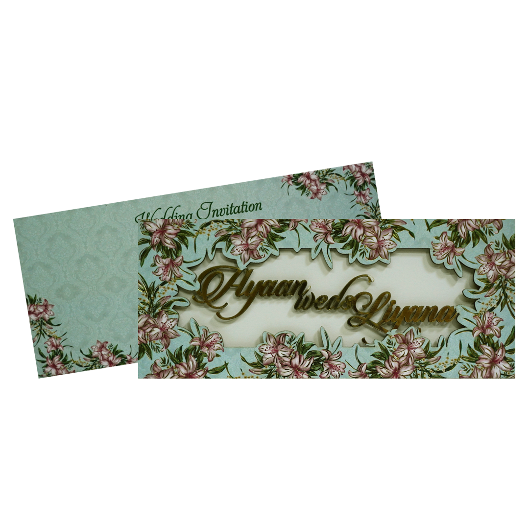 Light Pale Blue MDF invitation-KVN07150