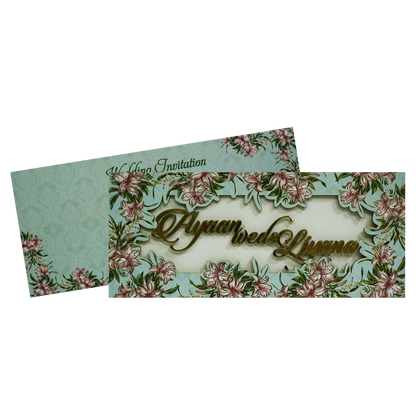 Light Pale Blue MDF invitation-KVN07150