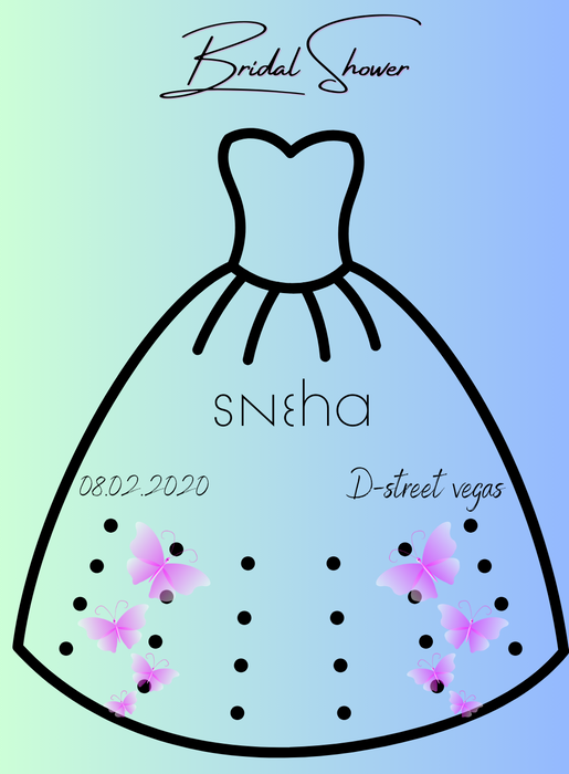 Blue Butterfly Bridal Shower-King of Cards