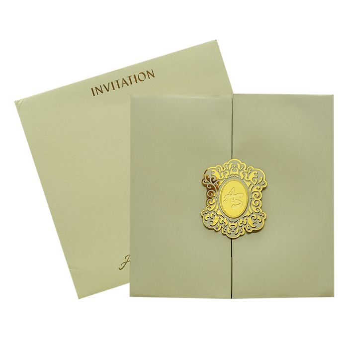 Beige Door Padded Invitation Card-King of Cards
