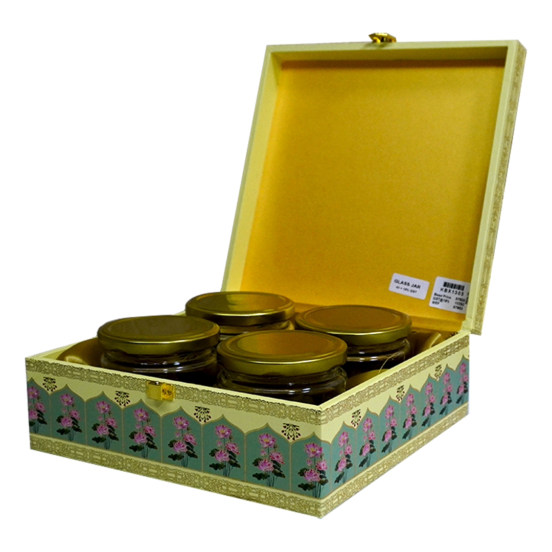 Pastel Peacock Elephant Box Wedding Invitation-KBX1303