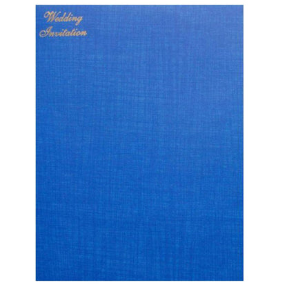 Blue Die Cut Invitation With White Wolly-KNK50102