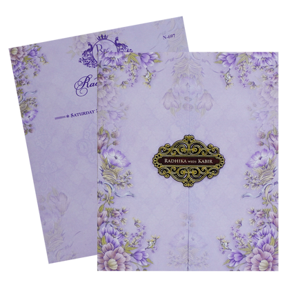 Very Light Purple Wedding Card-King of Cards