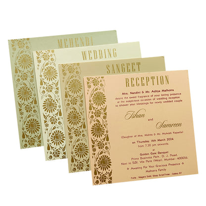 Pale Pink Dot Design Invitation-KRC29222