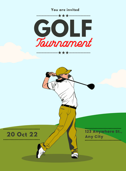 Par-Tee Time golf Invitation-AAGLF005
