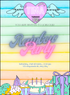 Pastel Colour Rainbow Invitation-AARNB009
