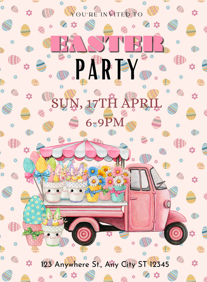 Pastel Egg Easter Invitation-King of Cards